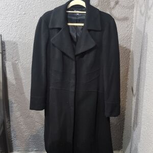 INC International Concepts Black Overcoat